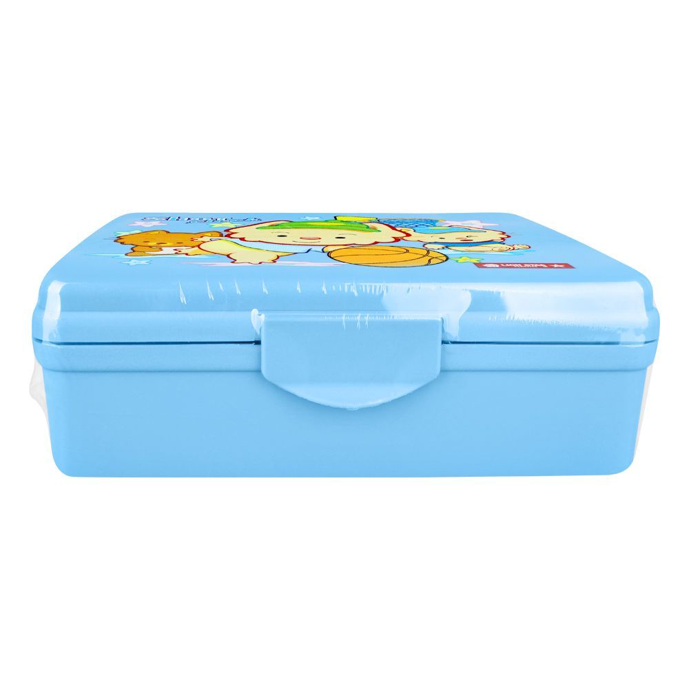 Lion Star Plastic Snap Lunch Box, 6.3in (H) x 4.7in (W) x 2.4in (D), Blue, SB-32 - Image 2