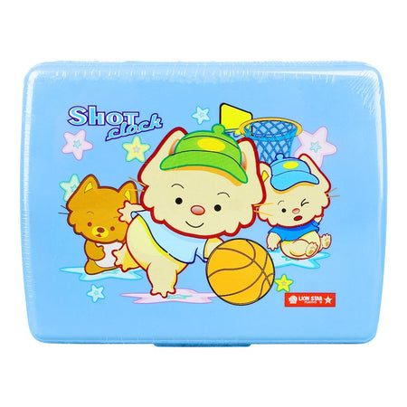 Lion Star Plastic Snap Lunch Box, 6.3in (H) x 4.7in (W) x 2.4in (D), Blue, SB-32 - Image 3