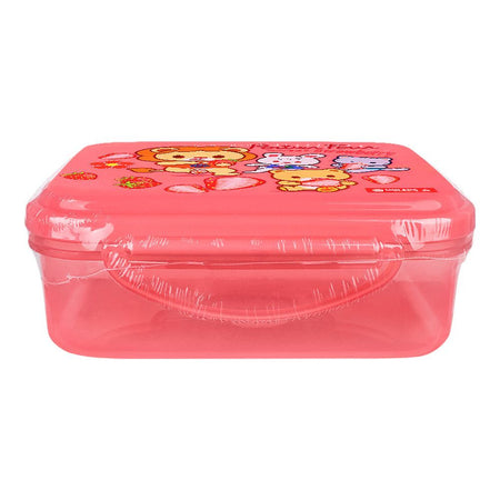 Lion Star Plastic Snap Lunch Box, 6.3in (H) x 4.7in (W) x 2.4in (D), Pink, SB-32 - Image 2