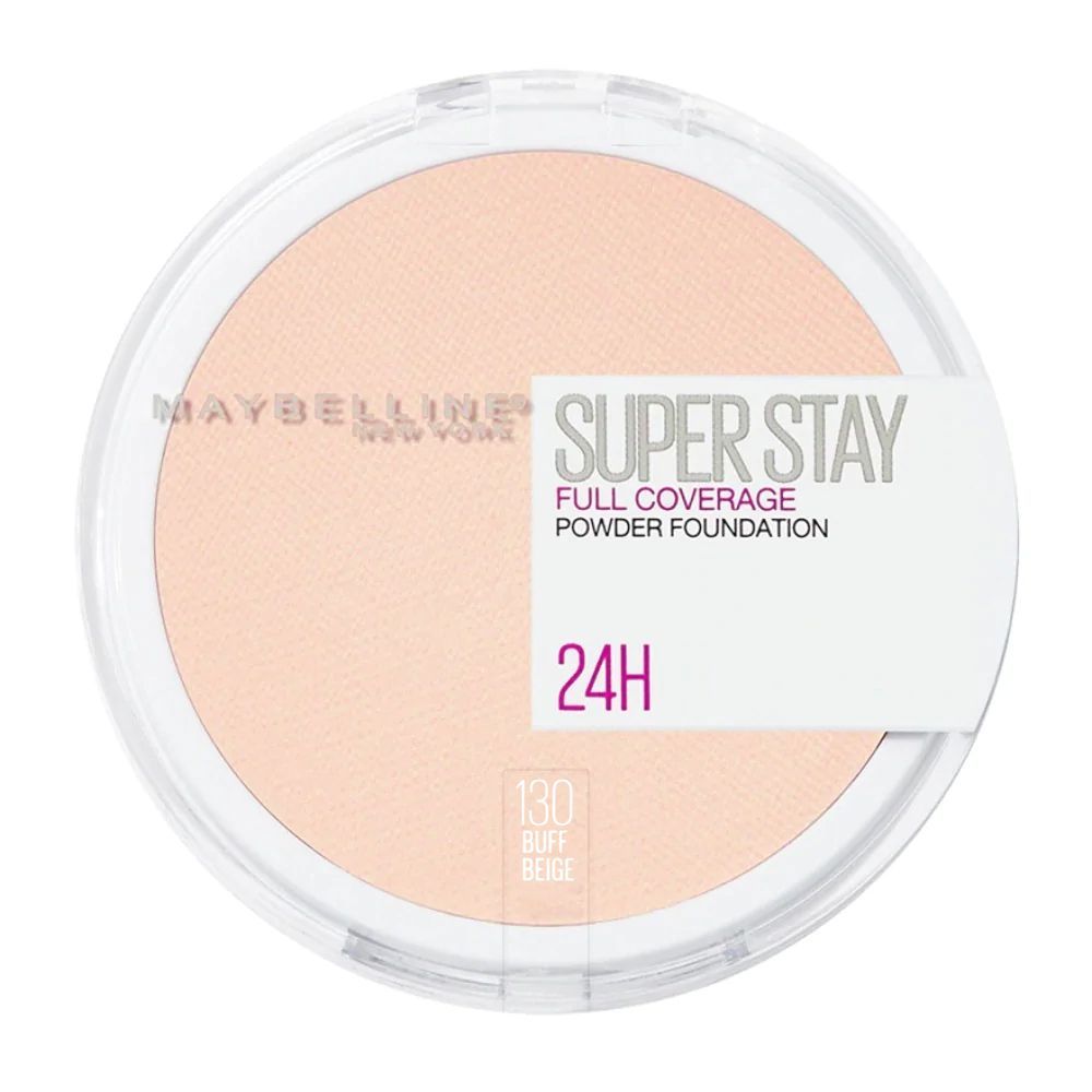 Maybelline New York Superstay Powder Foundation- 24HR Full Coverage, Long lasting, Waterproof Make Up - 130 Buff Beige - Main Image