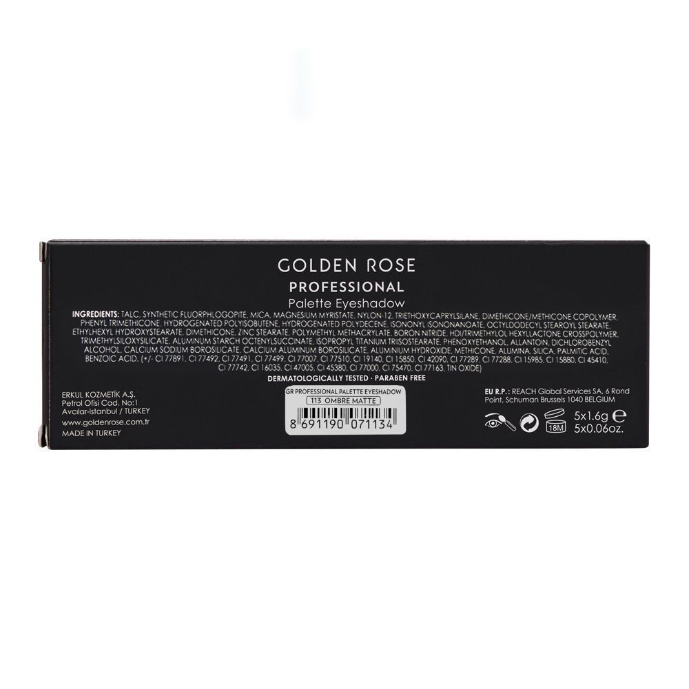 Golden Rose Professional Palette Eyeshadow, 113 Ombre Matt - Image 3