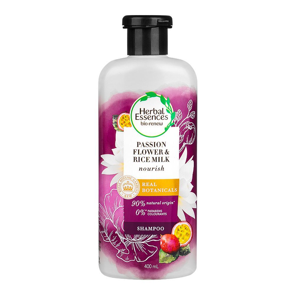 Herbal Essences Passion Flower & Rice Milk Shampoo, Paraben Free, 400ml - Main Image