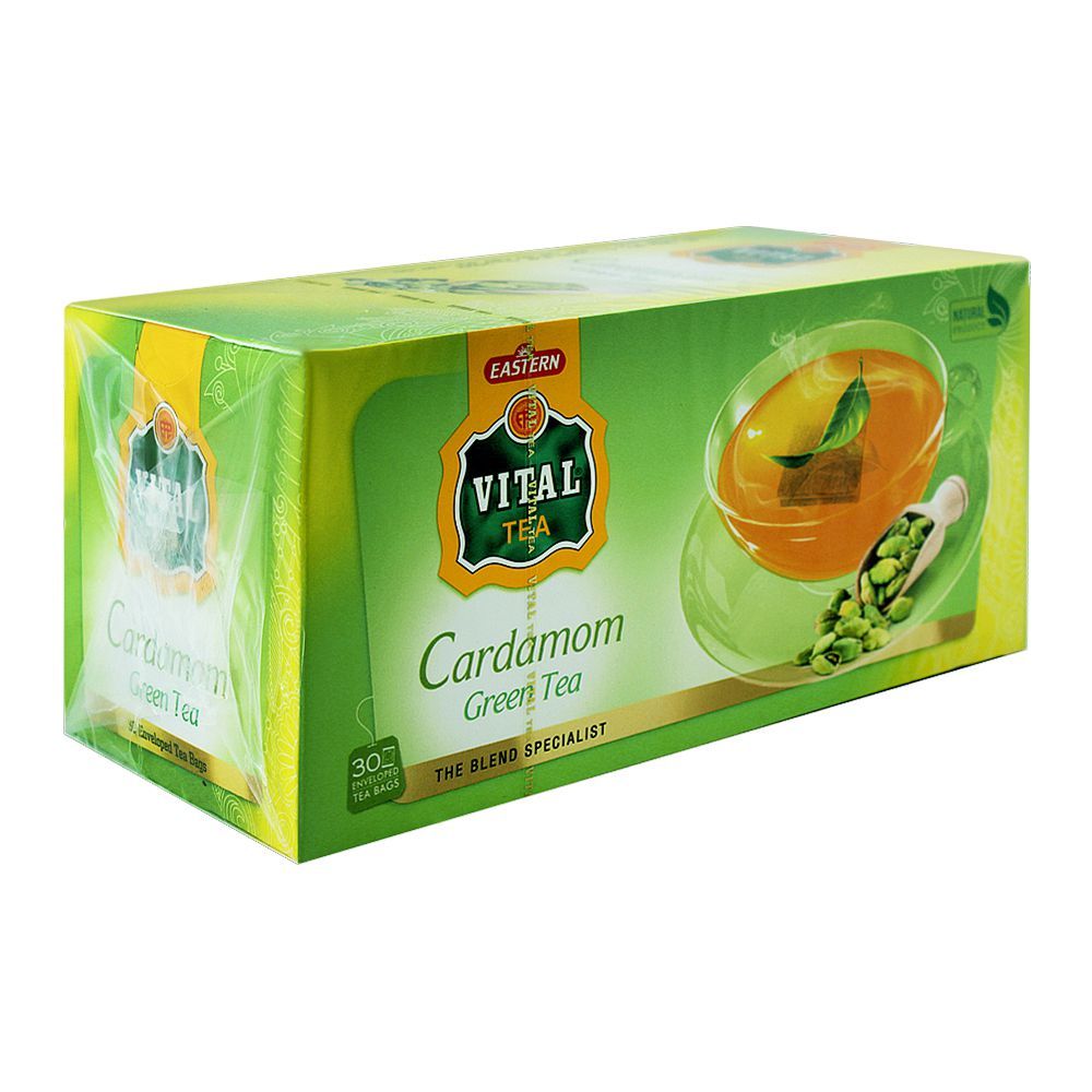 Vital Enveloped Cardamom Green Tea Bags, 30-Pack - Main Image