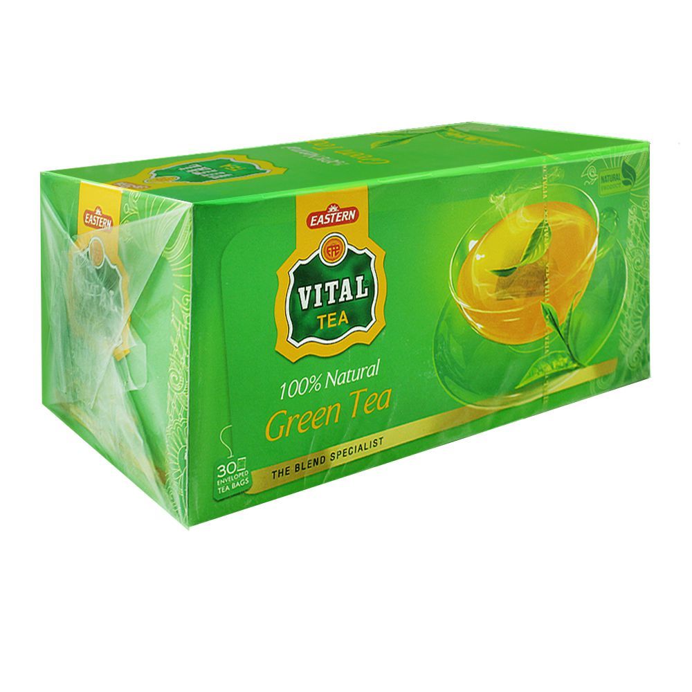 Vital Enveloped 100% Natural Green Tea Bags, 30-Pack - Main Image