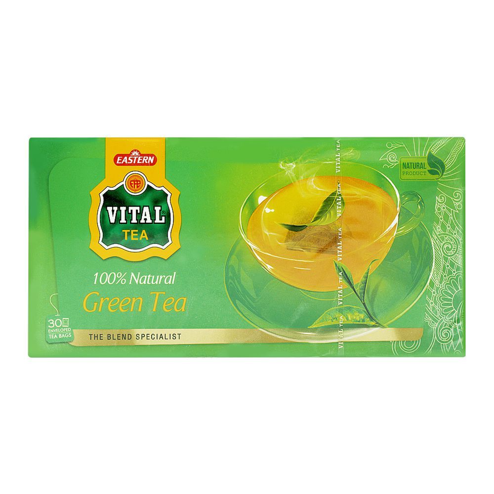 Vital Enveloped 100% Natural Green Tea Bags, 30-Pack - Image 2