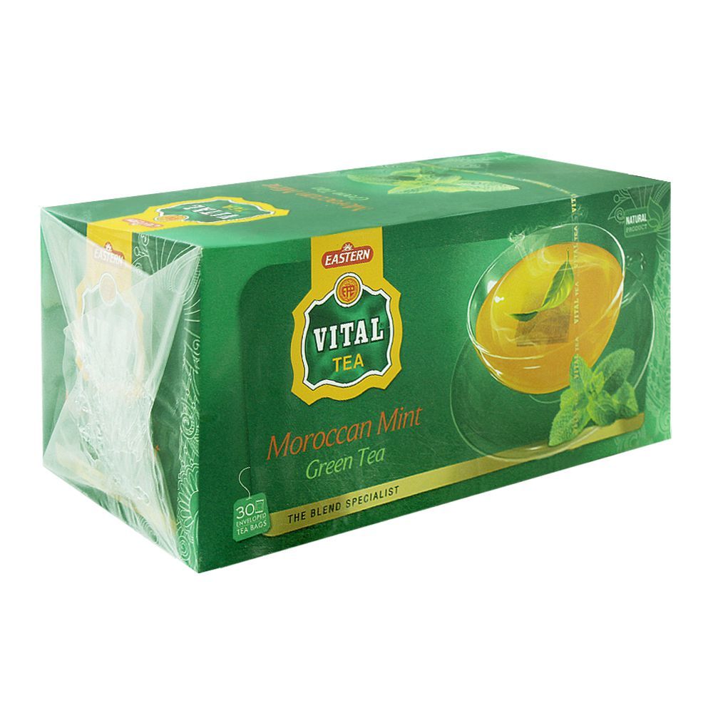 Vital Enveloped Moroccan Mint Green Tea Bags, 30-Pack - Main Image