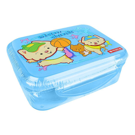 Lion Star Plastic Enzo Clip Lunch Box, 5.7in (H) x 4.1in (W) x 2.2in (D), Blue, SB-33 - Main Image