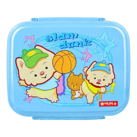 Lion Star Plastic Enzo Clip Lunch Box, 5.7in (H) x 4.1in (W) x 2.2in (D), Blue, SB-33 - Image 3