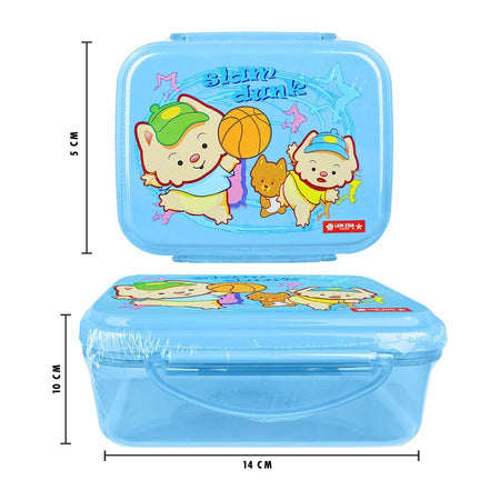Lion Star Plastic Enzo Clip Lunch Box, 5.7in (H) x 4.1in (W) x 2.2in (D), Blue, SB-33 - Image 4