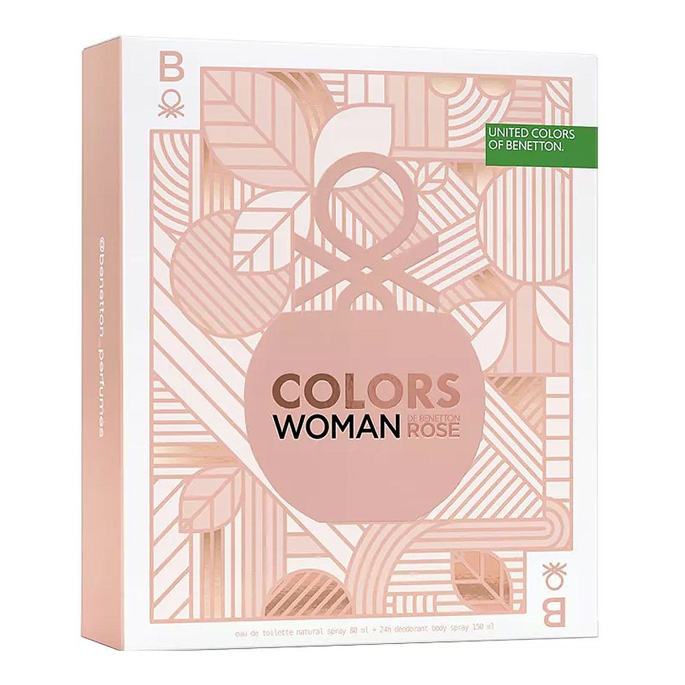 United Colors Of Benetton Colors Woman Rose Set EDT 80ml + Deodorant 150ml - Image 2