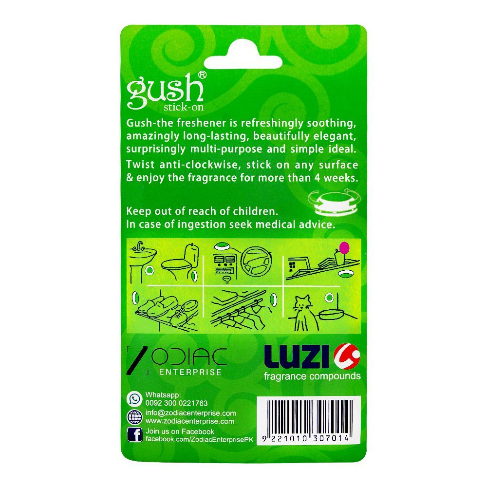 Gush Stick On Freshener, Green Citrus - Image 2