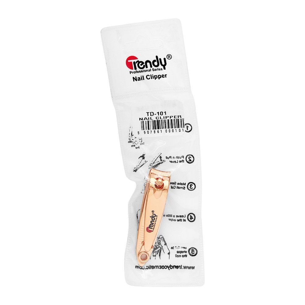 Trendy Nail Clippers, Golden, TD-101 - Image 2