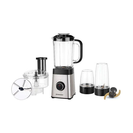 West Point 4 In 1 Deluxe Blender, Dry Grinder, Wet Grinder, Chopper, Slicer, Plastic Jars, 800W, WF-445 - Main Image