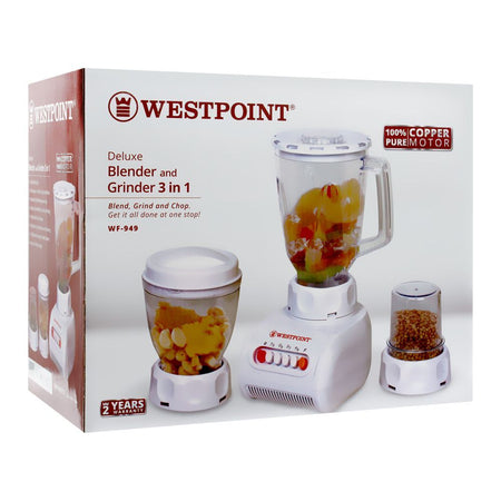 West Point 3-In-1 Blender, Grinder & Chopper, 350W, WF-949 - Image 2