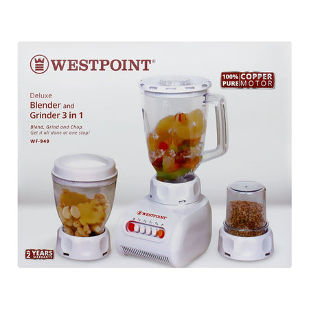 West Point 3-In-1 Blender, Grinder & Chopper, 350W, WF-949 - Image 3