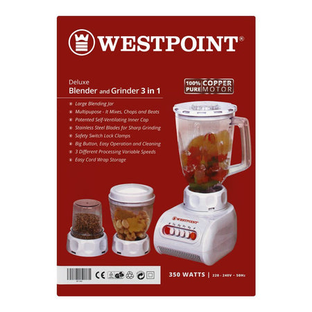 West Point 3-In-1 Blender, Grinder & Chopper, 350W, WF-949 - Image 4