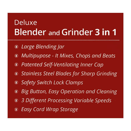 West Point 3-In-1 Blender, Grinder & Chopper, 350W, WF-949 - Image 5
