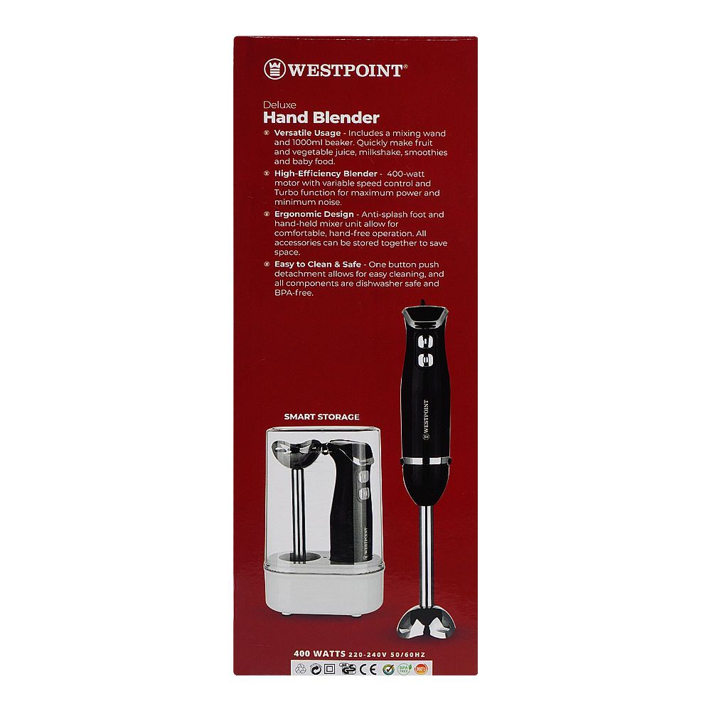 West Point Deluxe Hand Blender, 400W, WF-9814 - Image 3