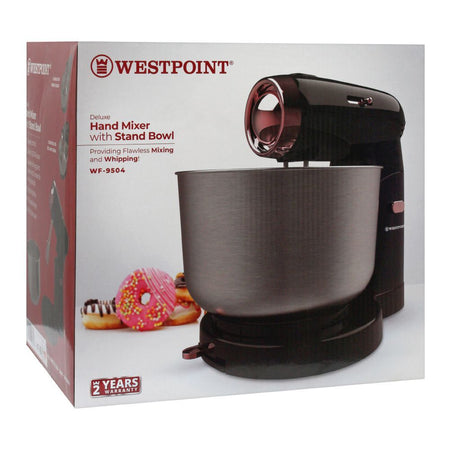West Point Deluxe Hand Mixer With Stand Bowl, 3.5L, 5-Speed, WF-9504 - Image 2