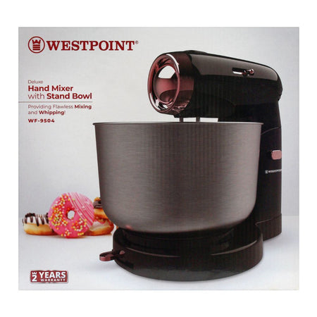 West Point Deluxe Hand Mixer With Stand Bowl, 3.5L, 5-Speed, WF-9504 - Image 3