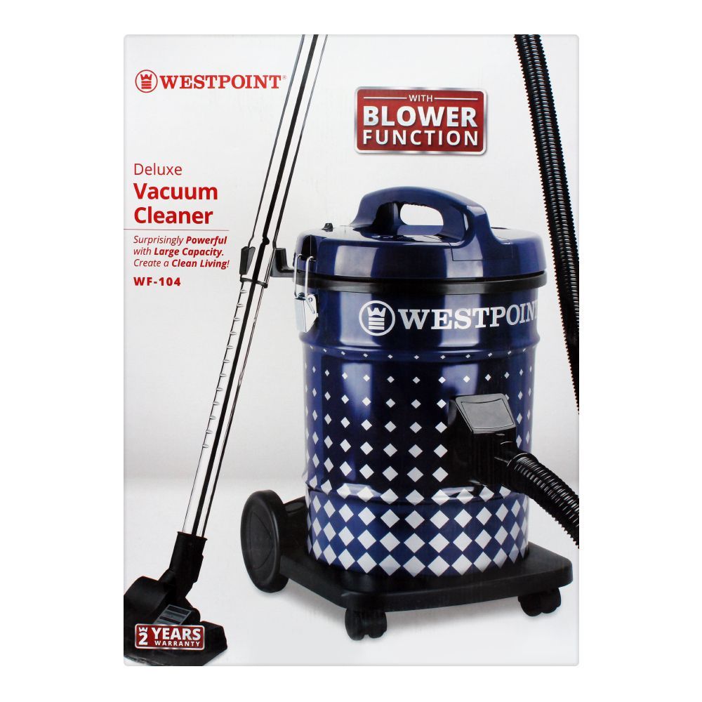 West Point Deluxe Vacuum Cleaner, 20L, 1500W, WF-104 - Image 3