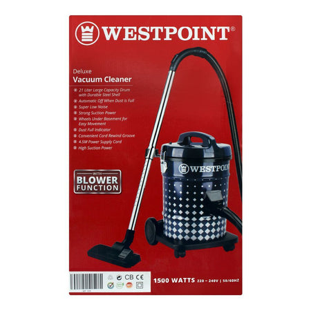 West Point Deluxe Vacuum Cleaner, 20L, 1500W, WF-104 - Image 4