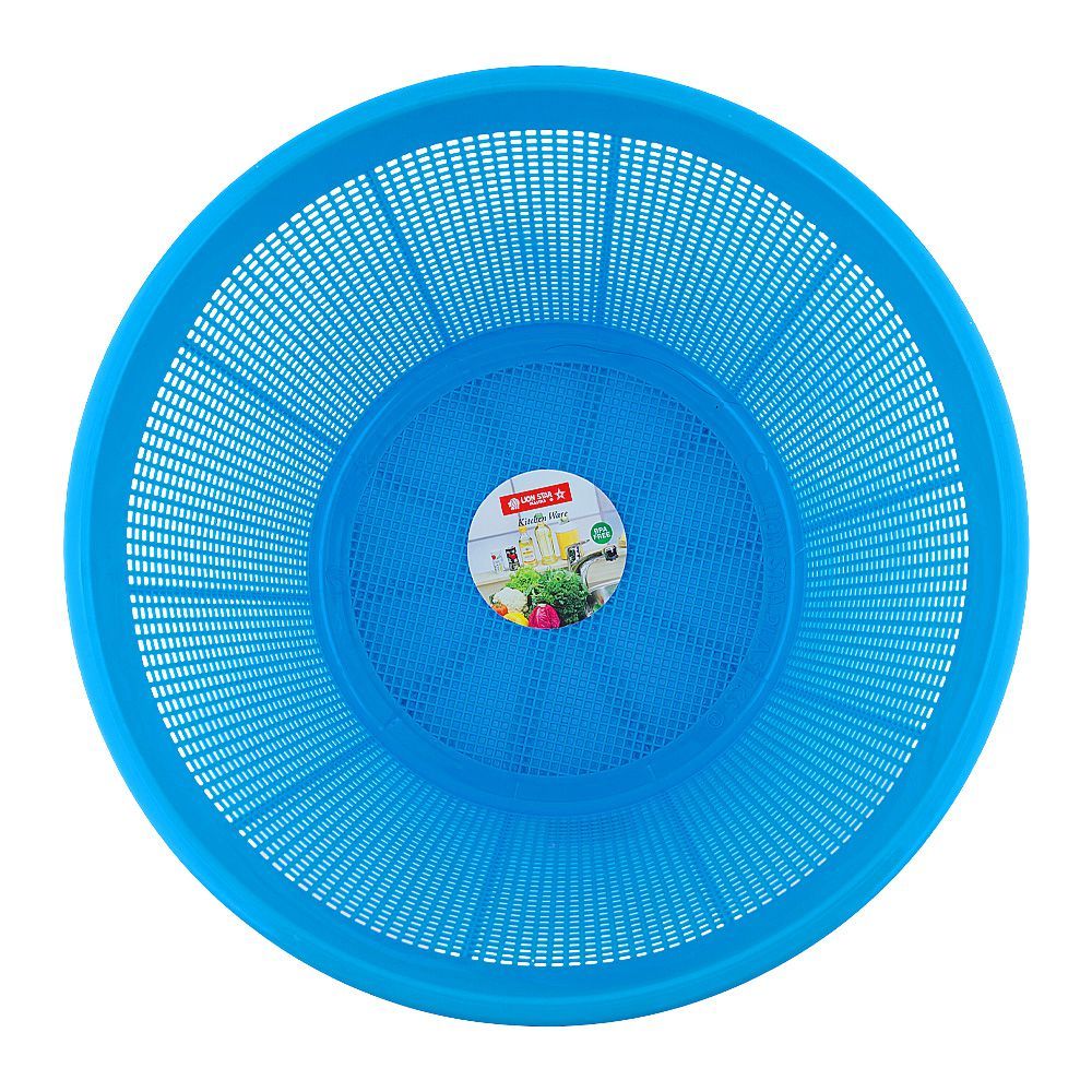 Lion Star Round Basket, BPA Free, Blue, BW-4 (11.4D X 6.1H Inches) - Main Image