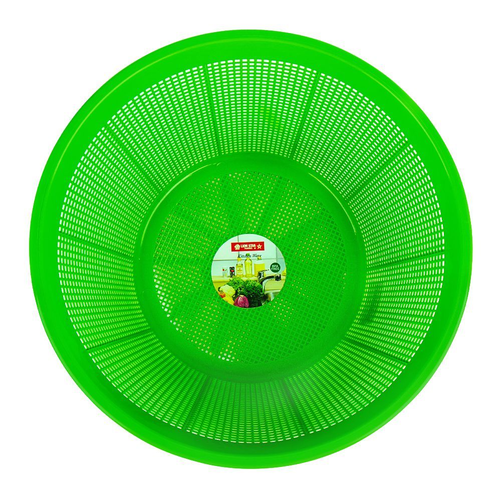 Lion Star Plastic Round Basket, Green, BW-4 - Image 2