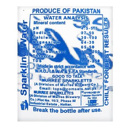 Muree Brewery Sparkling Carbonated Drinking Water, 750ml - Image 3