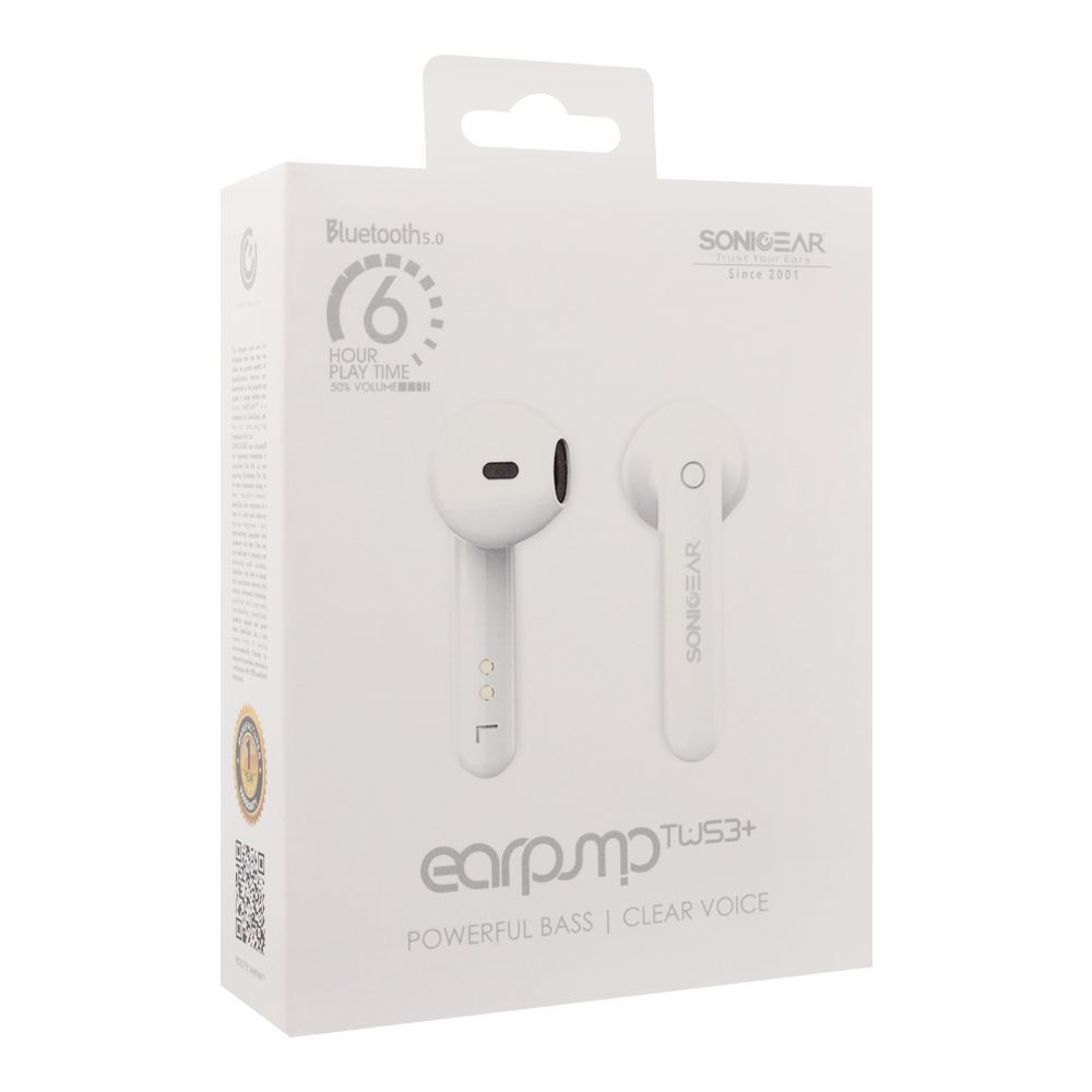 SonicEar Earpump TWS3+ Bluetooth Earphone, White - Image 3
