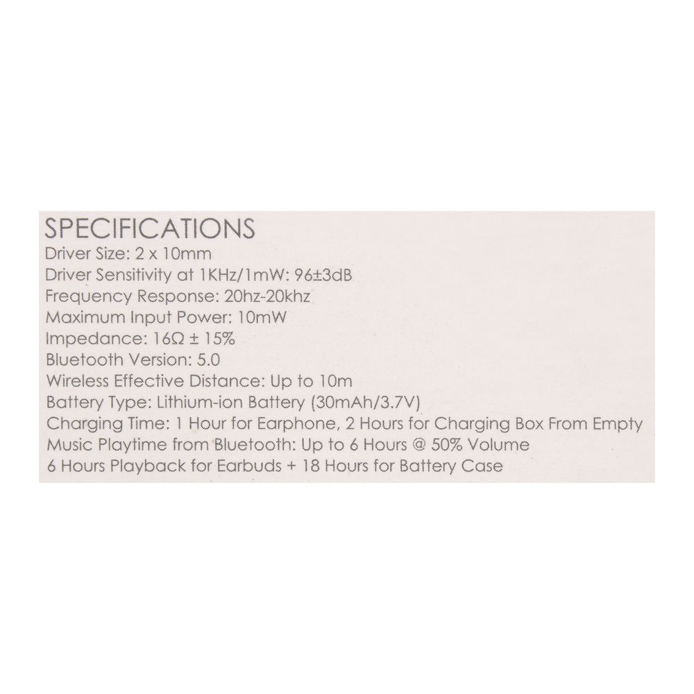 SonicEar Earpump TWS3+ Bluetooth Earphone, White - Image 5