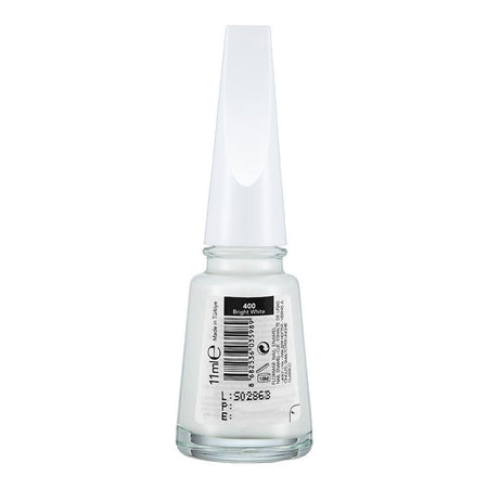 Flormar Nail Enamel, 400 Bright White, 11ml - Image 2