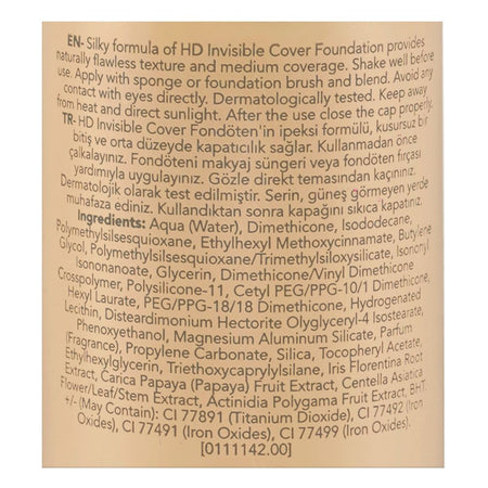 Flormar Invisible Coverage HD Foundation, 60 Ivory 30ml - Image 3