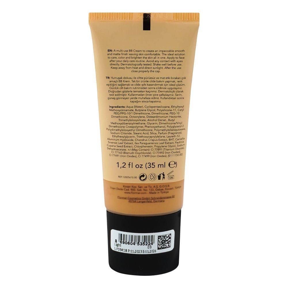 Flormar Mattifying BB Cream, SPF 25, 03 Light - Image 2