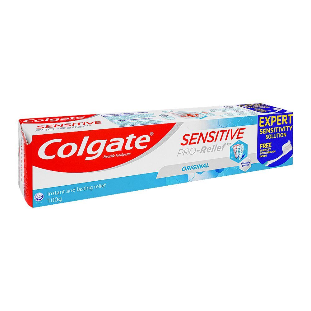 Colgate Sensitive Pro-Relief Original Toothpaste With Free Brush Inside, 100g - Image 2