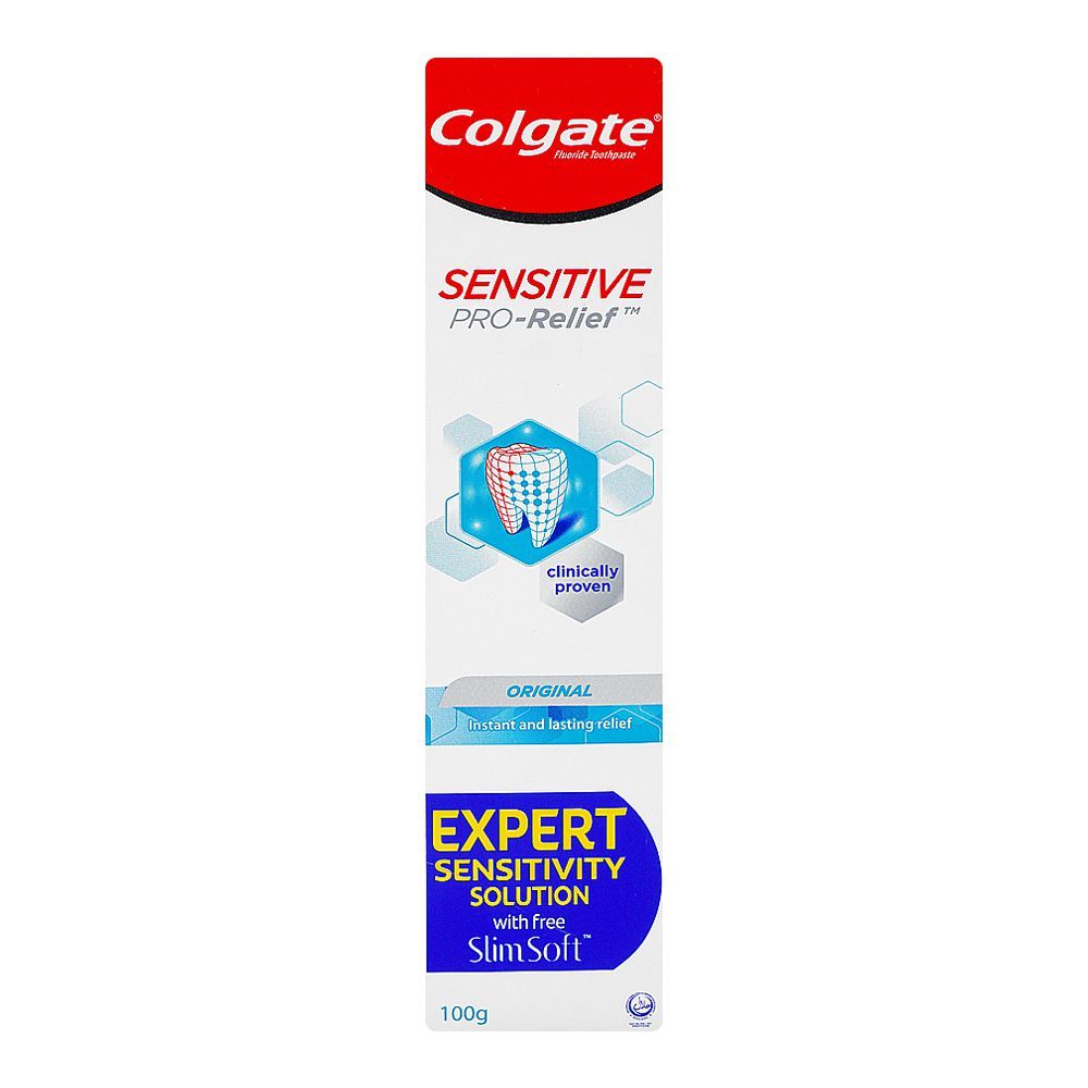 Colgate Sensitive Pro-Relief Original Toothpaste With Free Brush Inside, 100g - Image 3