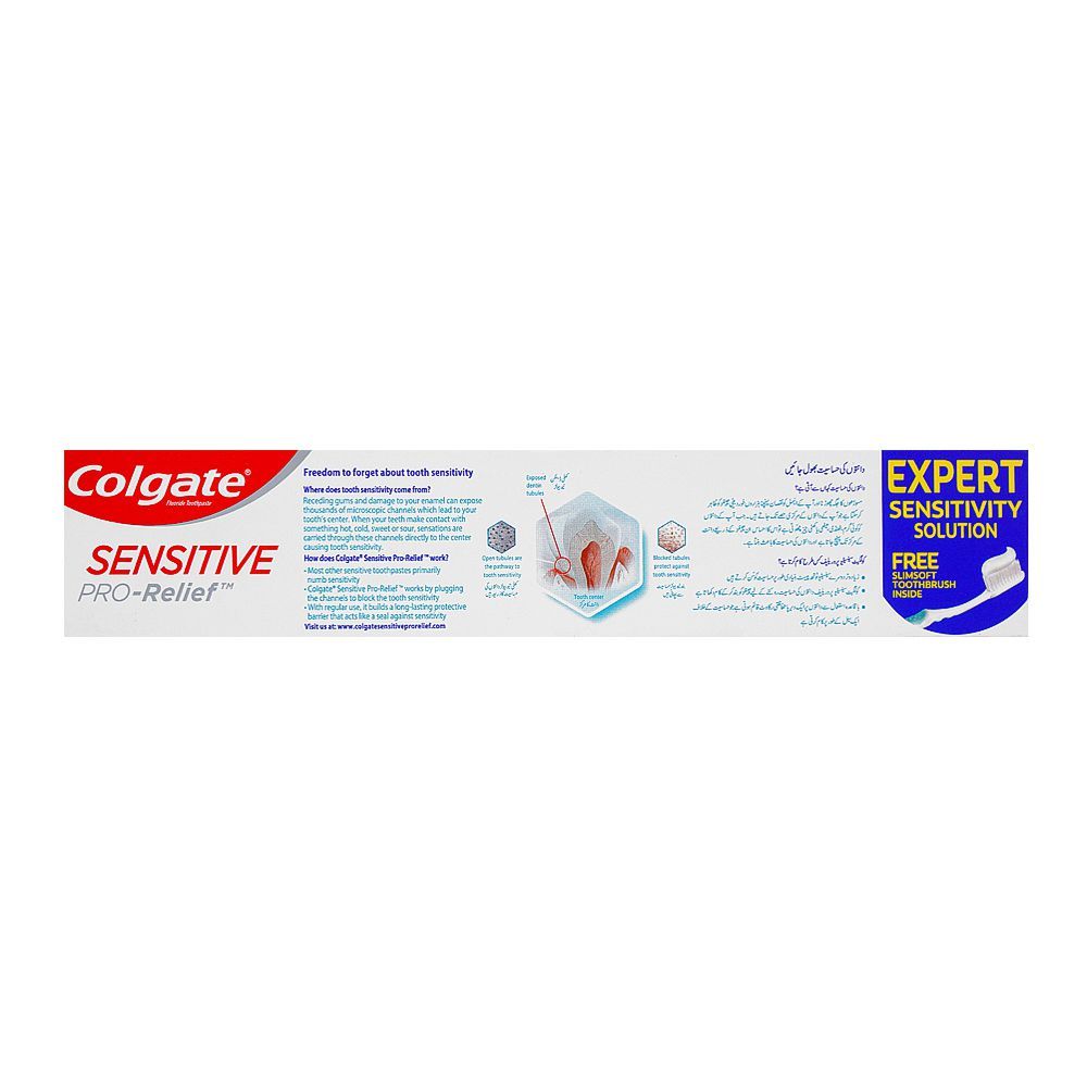 Colgate Sensitive Pro-Relief Original Toothpaste With Free Brush Inside, 100g - Image 4