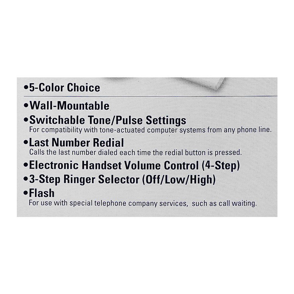 Panasonic Corded Phone, Black, KX-TS500MX - Image 6