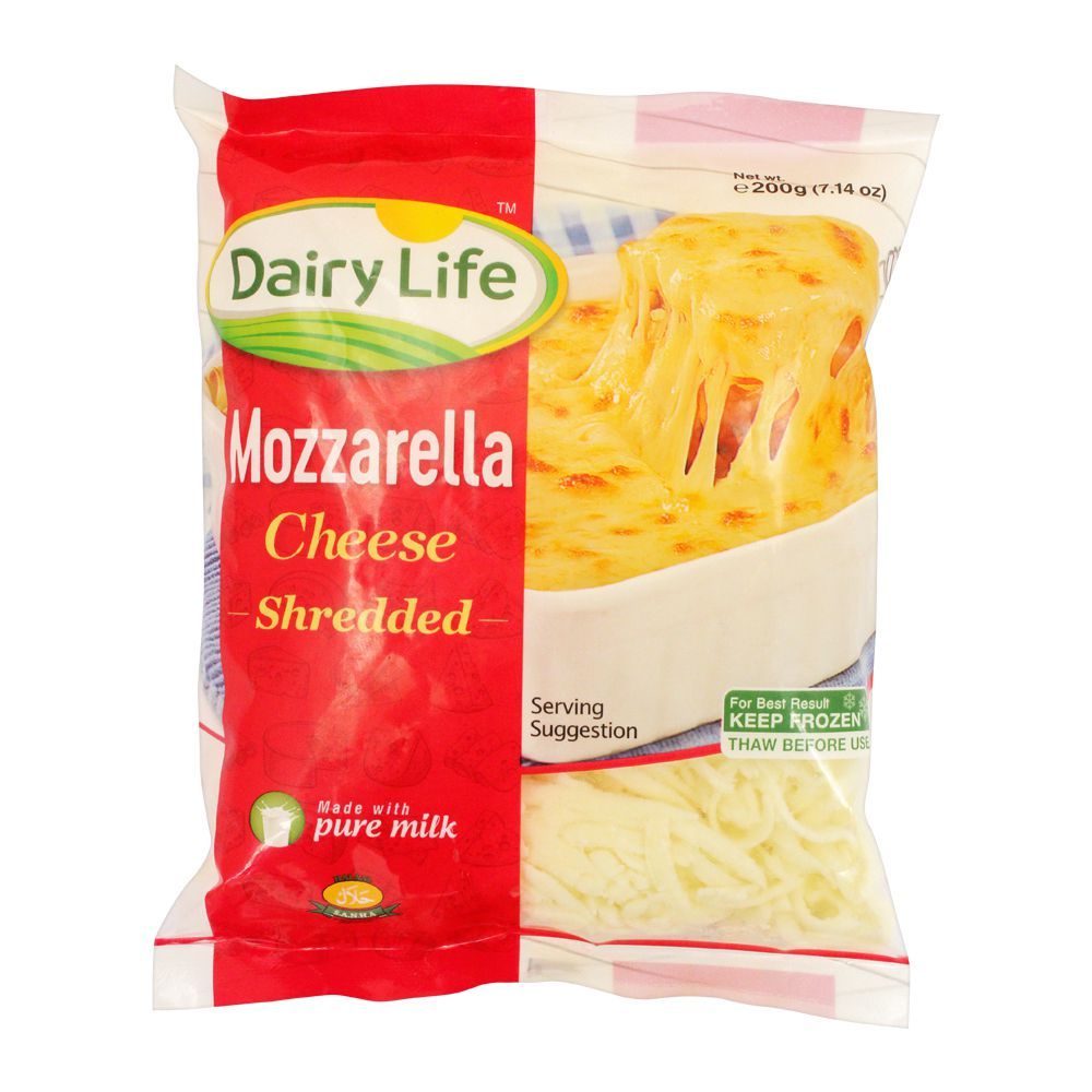 Dairy Life Mozzarella Shredded Cheese, 200g - Main Image