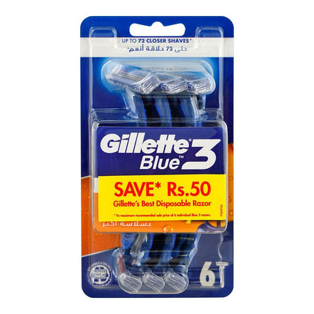Gillette Blue 3 Comfort Disposable Razors, 6-Pack - Main Image