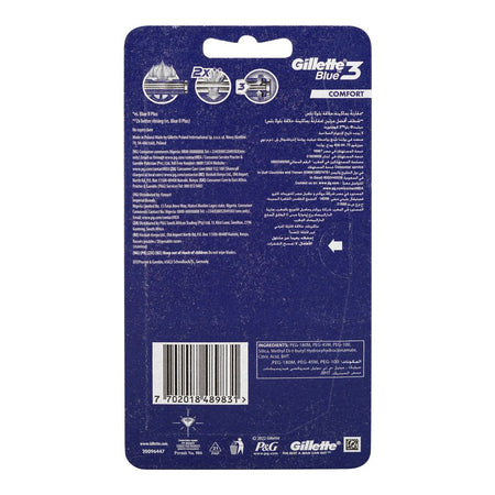 Gillette Blue 3 Comfort Disposable Razors, 6-Pack - Image 2