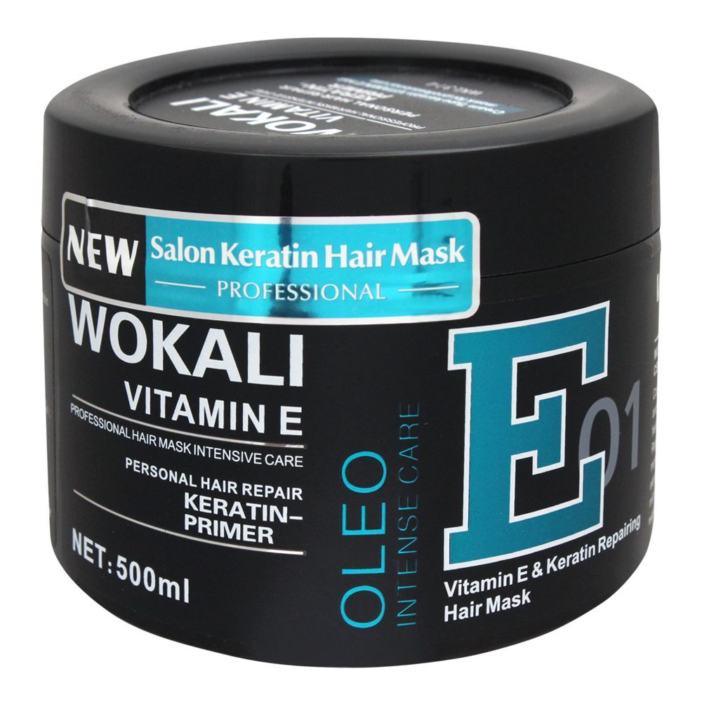 Wokali Vitamin E & Keratin Repairing Hair Mask, 01, 500ml - Main Image