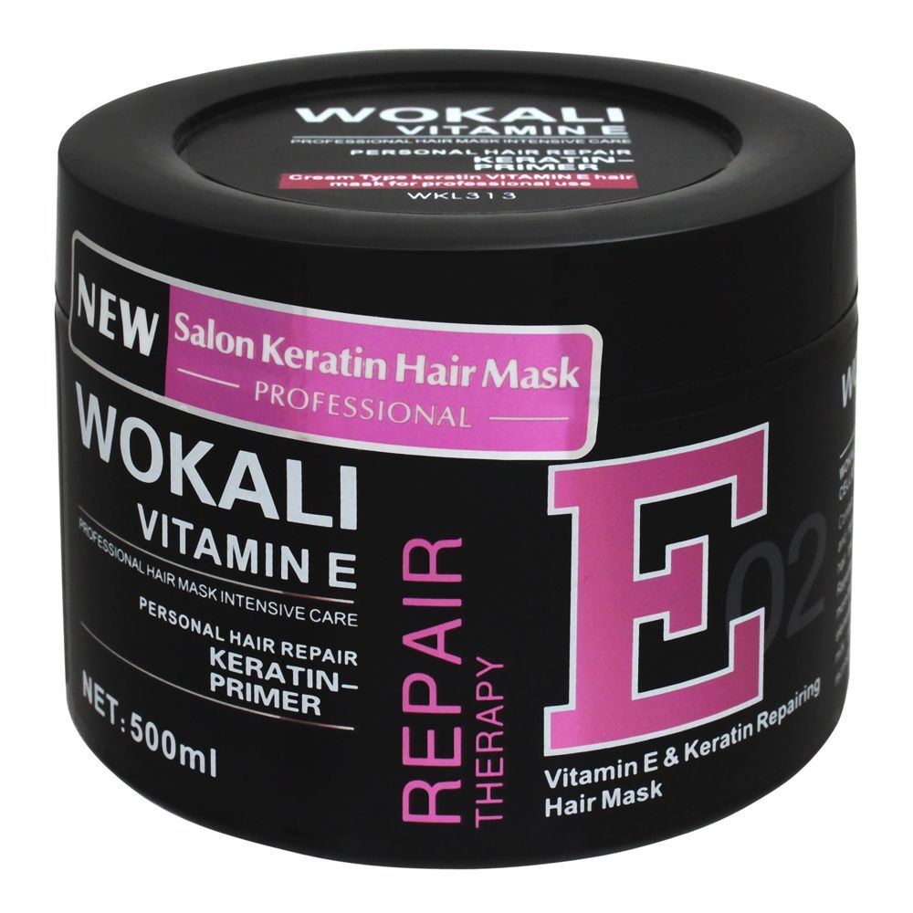 Wokali Vitamin E & Keratin Repairing Hair Mask, 02, 500ml - Main Image