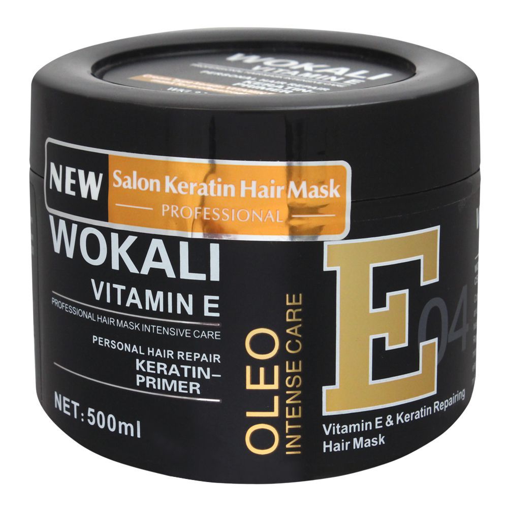 Wokali Vitamin E & Keratin Repairing Hair Mask, 04, 500ml - Main Image