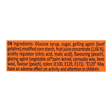 Yummy Gummy Peach Rings, Gummy Candy, Tub, 175g - Image 4