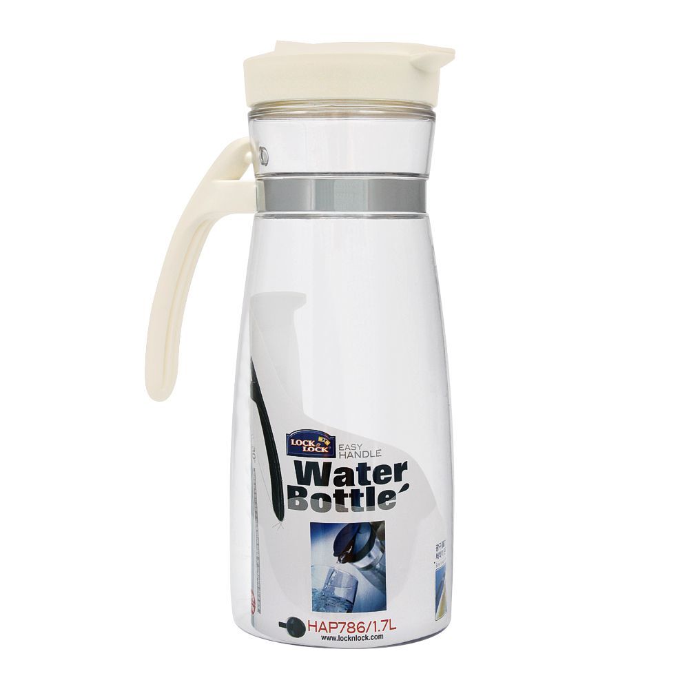 Lock & Lock Water Bottle Jug With Handle, White, 1.7L, LLHAP786W - Main Image