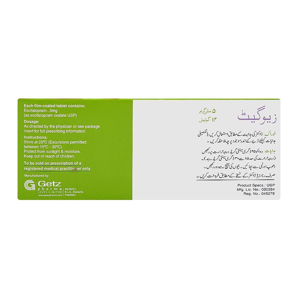 Getz Pharma Zavget Tablet, 5mg, 14-Pack - Image 2
