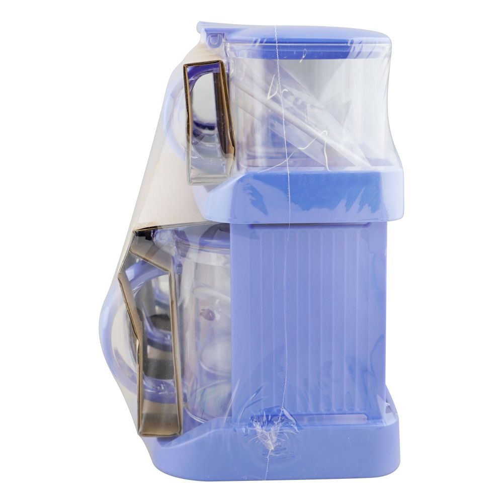 Lion Star Plastic Aroma Series Handy Pot Spice Jar Set with Rack, 7-Pack, Blue, AR-7 - Main Image