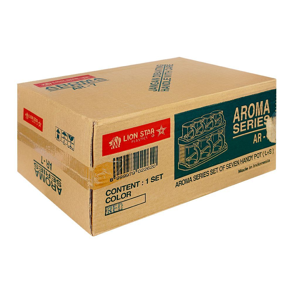 Lion Star Aroma Series Handy Pot Set, Pack Of 7, 13.2in (H) x 5.1in (W) x 6.9in (D), Red, AR-7 - Image 4