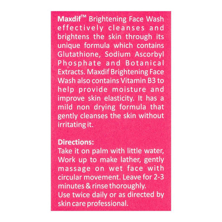 Jen Pharm Maxdif Brightening Face Wash Gel, For All Skin Types, 100ml - Image 3